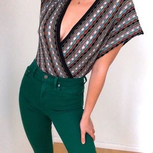 Alice + Olivia Green Skinny Jeans Size 25 - New!